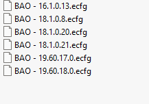 BAO ecfg files